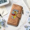 Cool Monster Print Long Wallet Fashion Casual Multi Slot Purse Portable Zipper Card Holder Daily Use 