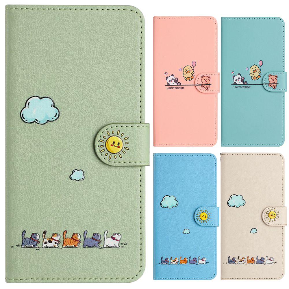 Для Funda iPhone 11 13 14 милый чехол для телефона iPhone 16 15 14 13 12 11 Pro Max X XR 7 8 Plus SE чехлы кожаный кошелек откидная задняя крышка