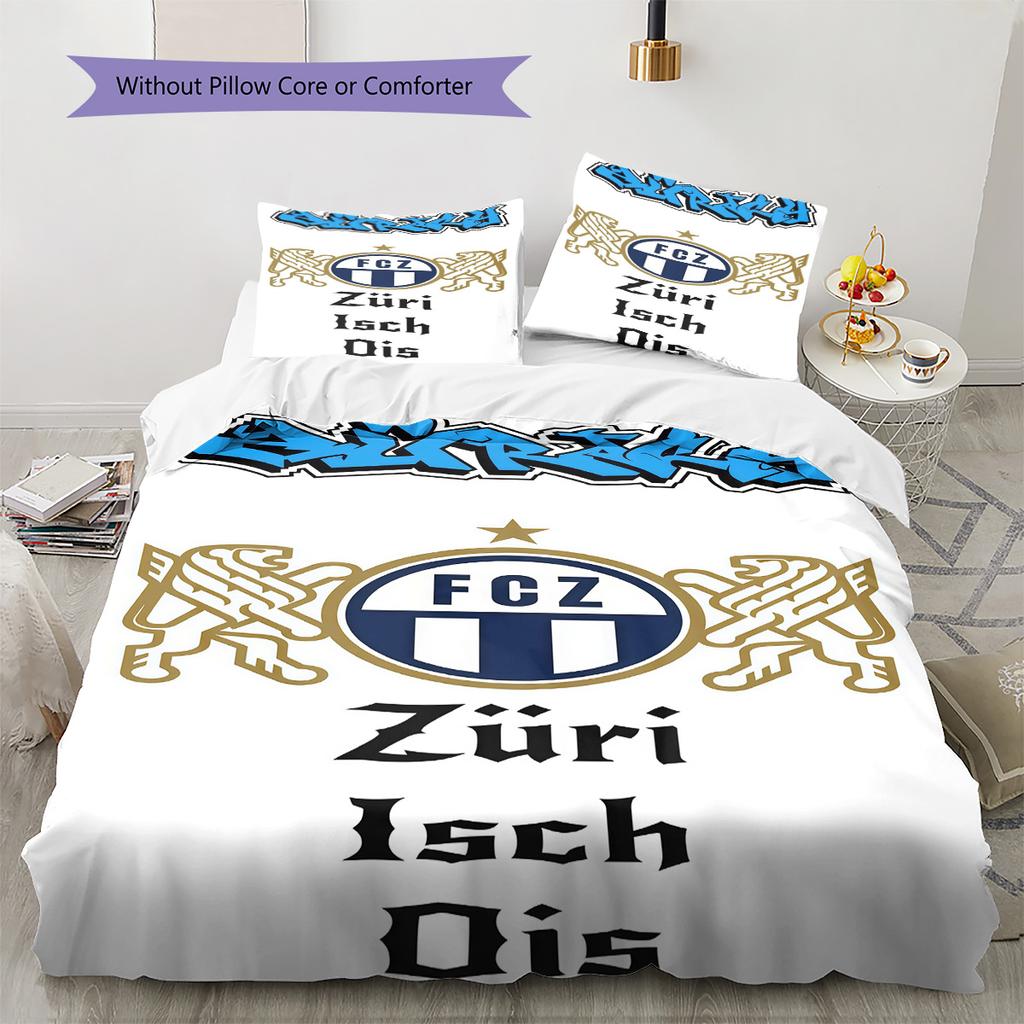 FC Luzern RugPattern Bedding Quilt Set Quilt Cover Pillowcase Home Decoration Birthday Gift (1 * duvet cover + 2 * pillowcase, without core)