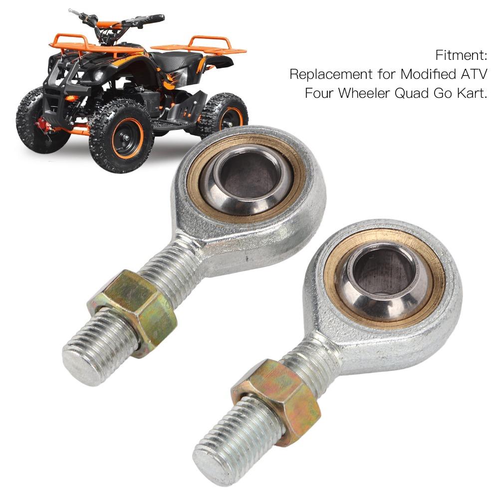 2Pcs Left Right Hand Thread Ball Joint Heim Joint M10 Thread Rod End Bearing For Quad