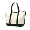 Boyfriend Tote White X Size 17 Bag, Large, 739-18513, Black,