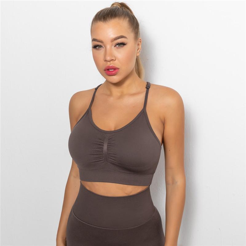 Nessaj Бюстгальтер для йоги, женский спортивный топ с эффектом пуш-ап, красивое нижнее белье для спортзала, дышащий быстросохнущий жилет для фитнеса
