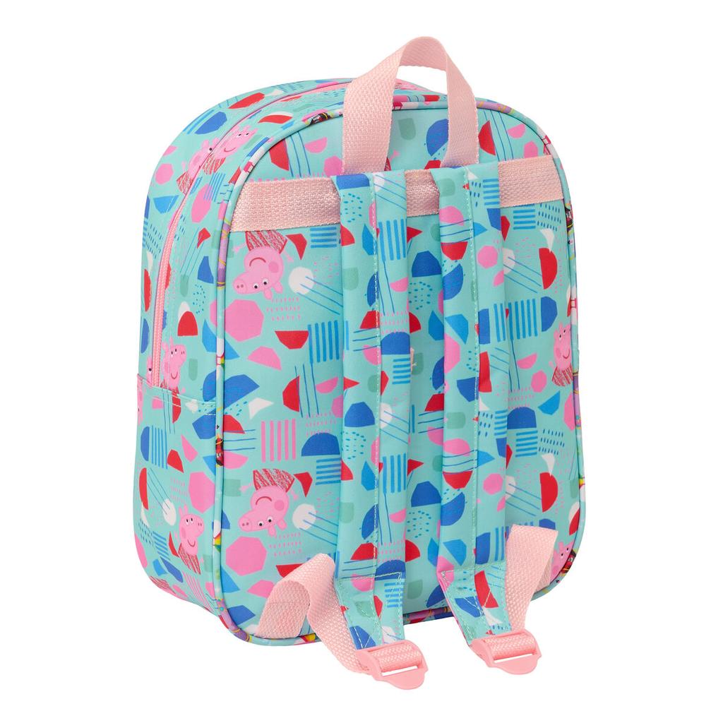 School Bag Peppa Pig Green Pink 22 x 27 x 10 cm 3D