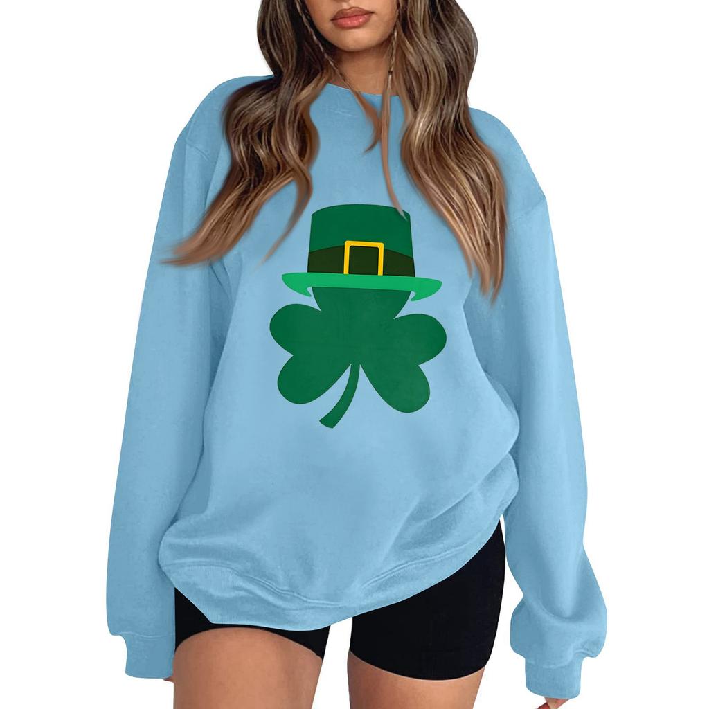 Women's Casual Fashion Valentine's Day Print Long Sleeve O-Neck Sweatshirts Pullover Top