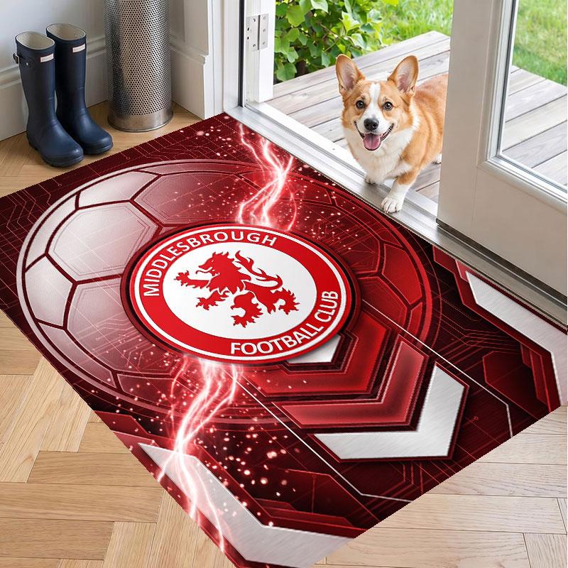 Soft Floor Carpet Middlesbrough Football Pattern Area Rug Decorative Mat For Home Room Decoration