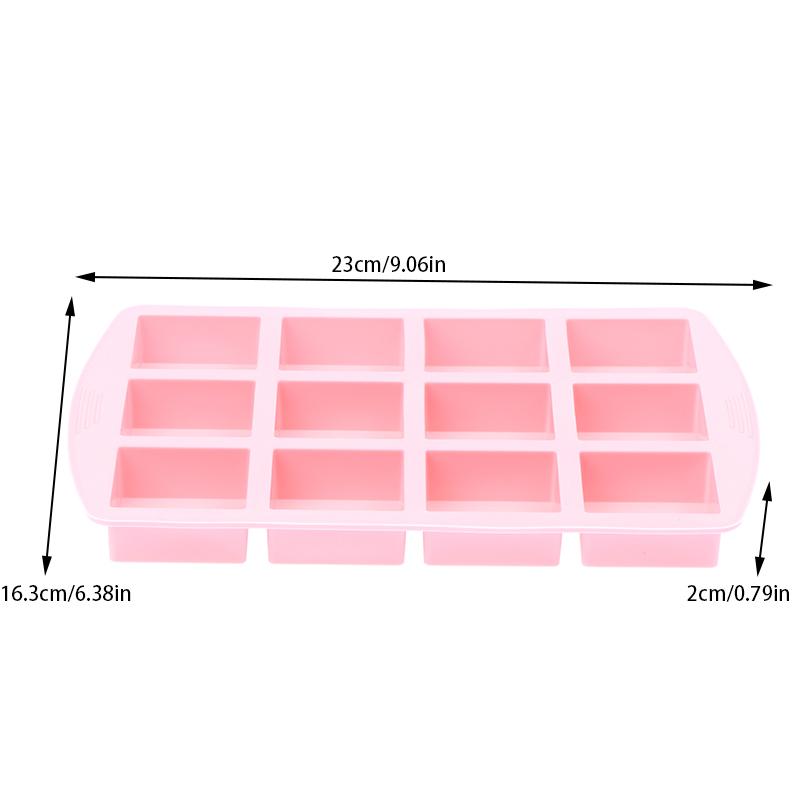 12Cavity Square Silicone Molds For Diy Brownie Bites Fudges Cakes Candy Jelly Bakeware For Kids Baking Decorating Mold