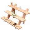 Display Stand Riser Wood Multiple Tier Versatile Showcase Shelf for Retail Jewelry Figures Makeups