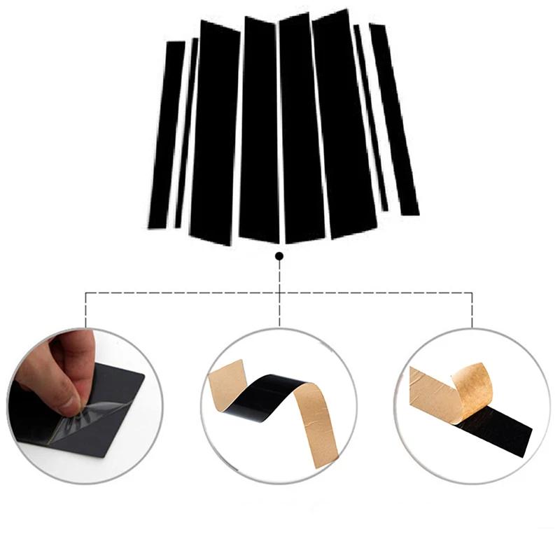 8Pcs For Toyota Highlander 2020 -2022 Window Pillar Posts Door Trims Car Exterior Decoration Stickers Accessories Styling