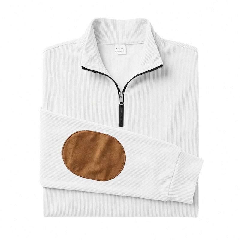 Autumn/Winter Stand-up Collar Half-Placket Zip-Up Sweatshirt: Stylish, Minimalist, Retro Men’s Sports Top