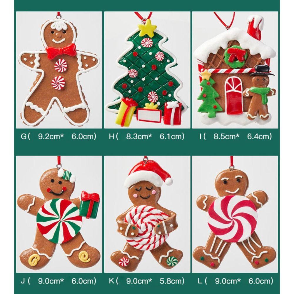 Мультфильм Пряничный человечек Рождественские подвески Мягкая глина Рождественская елка Украшение Фестиваль