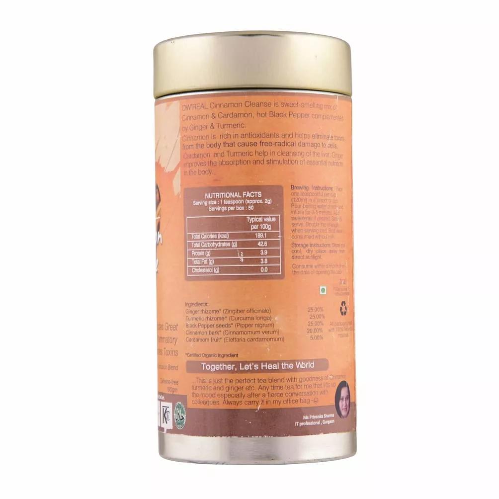 Чай с Корицей (100 г), Cinnamon Cleanse Tea,  Organic Wellness