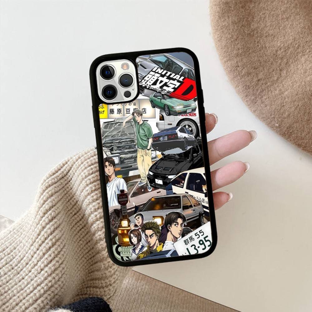 Аниме про гонки I-Initial D Для IPhone 17 16 15 14 13 12 11 Pro Max Plus Mini ПК+ТПУ Задняя крышка телефона