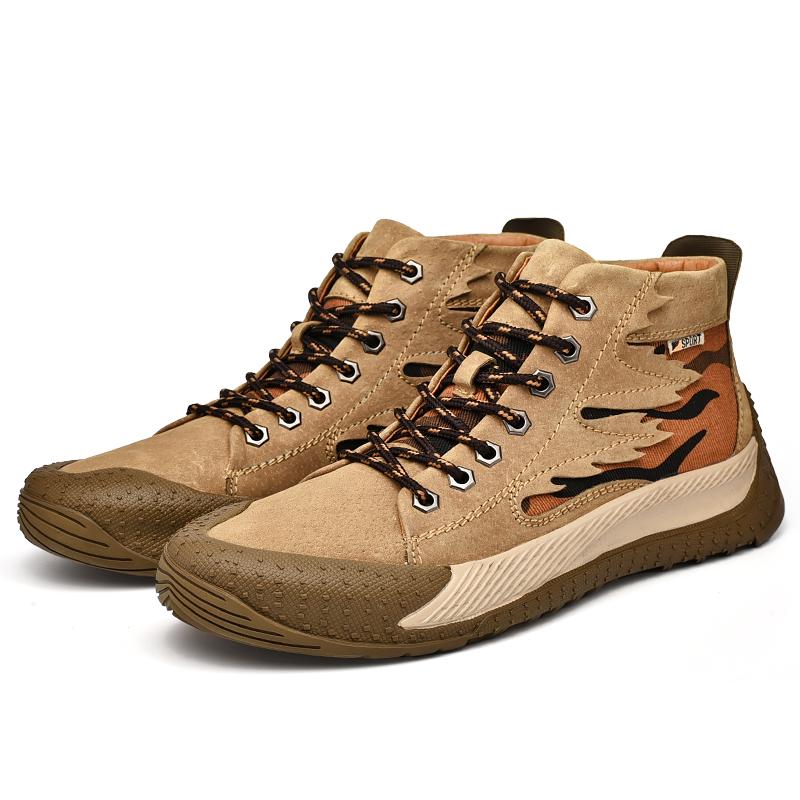 Мужская новая кожаная спортивная обувь на открытом воздухе, повседневная обувь, деловая кожаная обувь для доски, ботинки