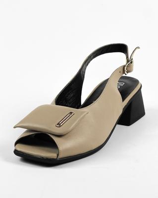 Босоножки на среднем каблуке 182956 36 Визон кожа