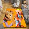 Bob Printed Carpet, Home Sofa Decoration for Living Room & Bedroom, Non‑Slip Play Flannel Floor Mat for Game Room