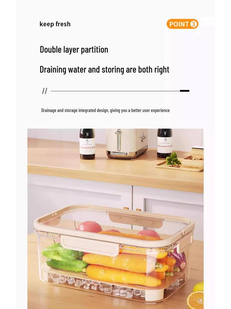 Portable Fresh-Keeping Bento Box for Outdoor Picnic with Large Capacity and Fruit Seal