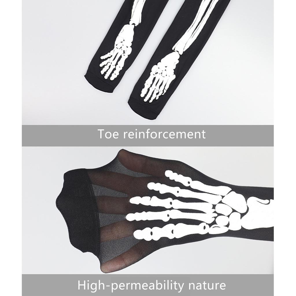 Колготки с принтом Joint, утягивающие, черные, темные, для вечеринки в стиле Хэллоуин, светящиеся в темноте, носки для дискотеки, светящиеся в темноте