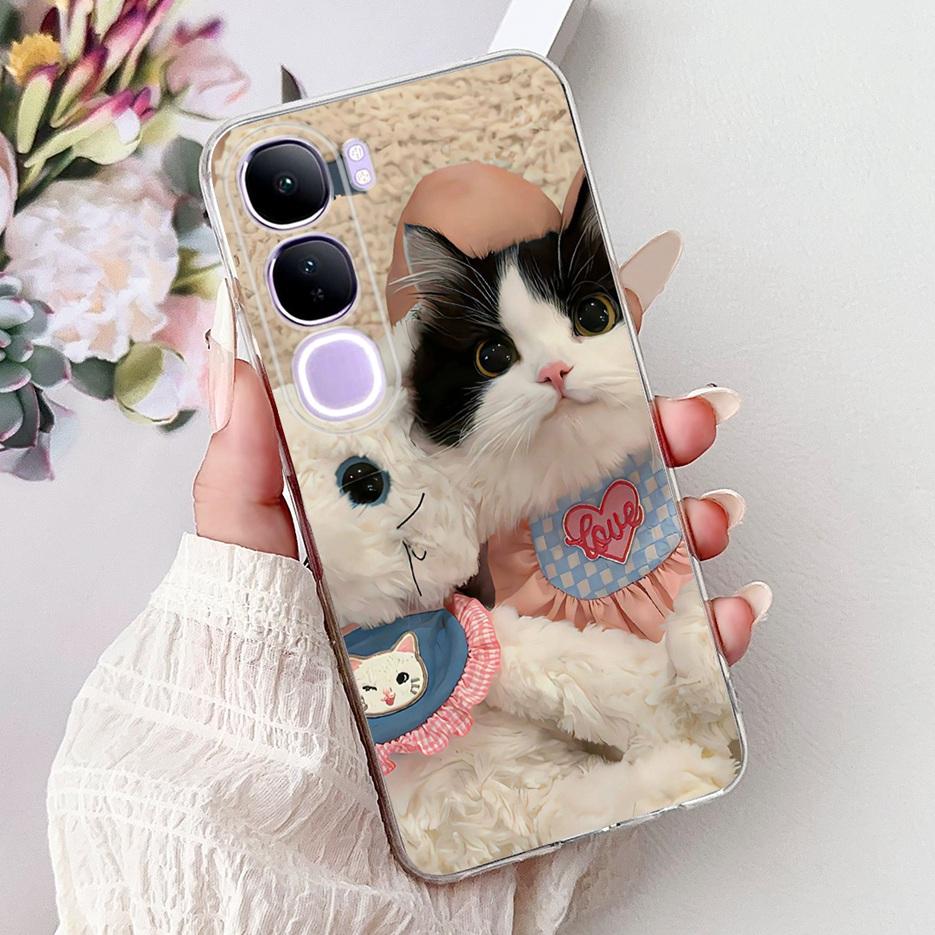 For Vivo Y200 5G Case Vivo V40 Lite Beautiful Butterfly Painted Cover Soft Slim Phone Case For Vivo Y300 Y 200 V40Lite 5G Bumper