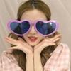 Vintage Masquerade Large Frame Party Props Big Glasses Glow Glasses Shades Peach Heart Glasses