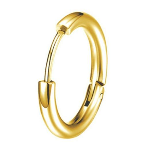 Трендовые унисекс серьги-кольца: Простые серьги из титановой стали