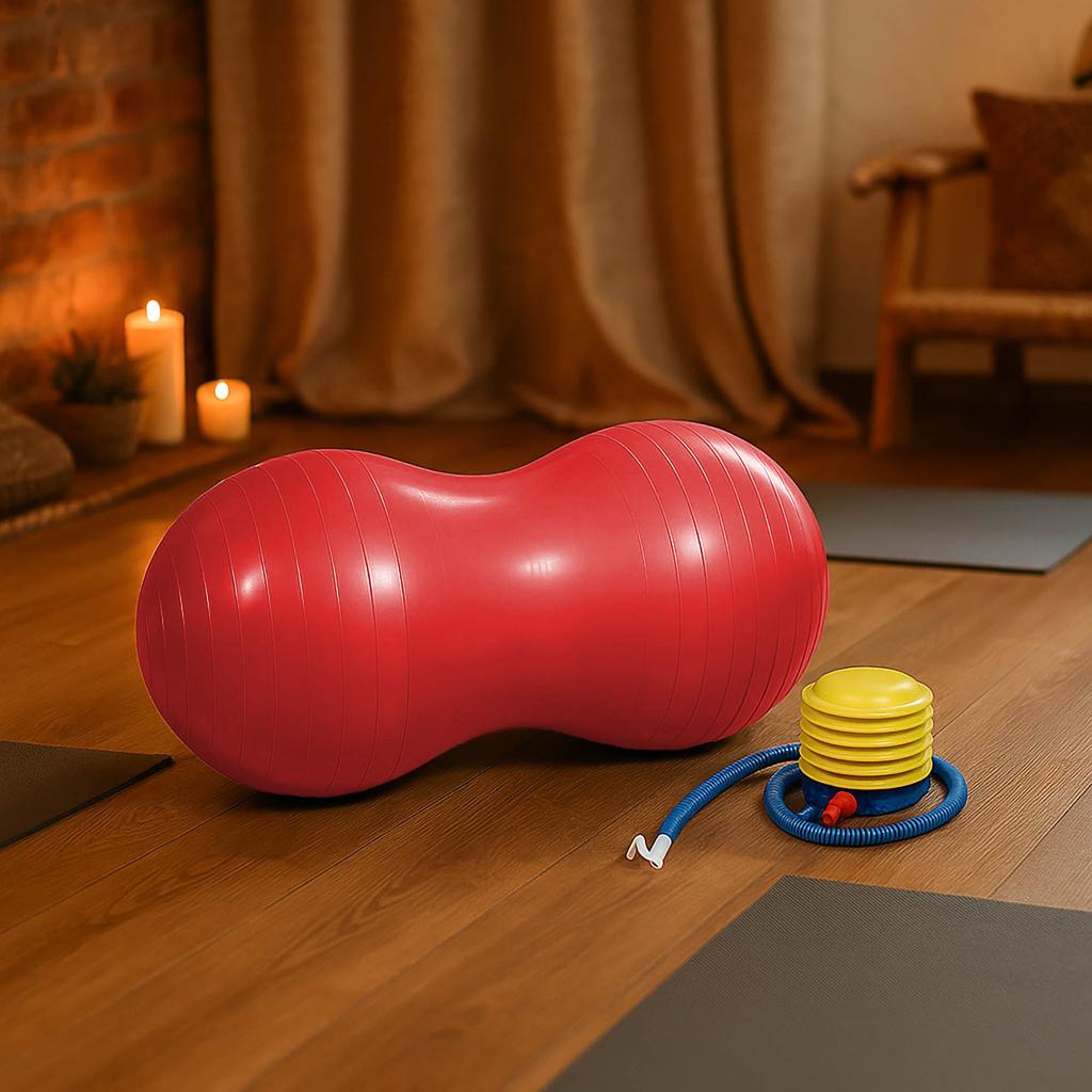 Bc Piłka Rehabilitacyjna Gimnastyczna Do Ćwiczeń Fasolka Orzeszek Fitness Jogi 80X40 Z Pompką