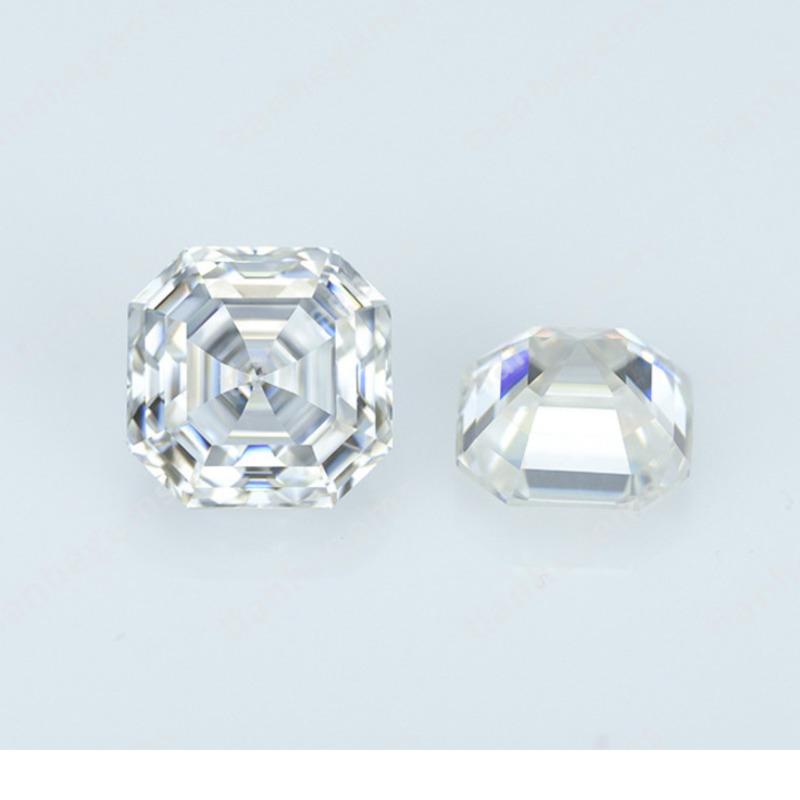 Cellacity White Short Square Aschi Mosanite 0.5 Cct-7.0 CT-D Color Laboratory Grown Diamond GRA Certificate