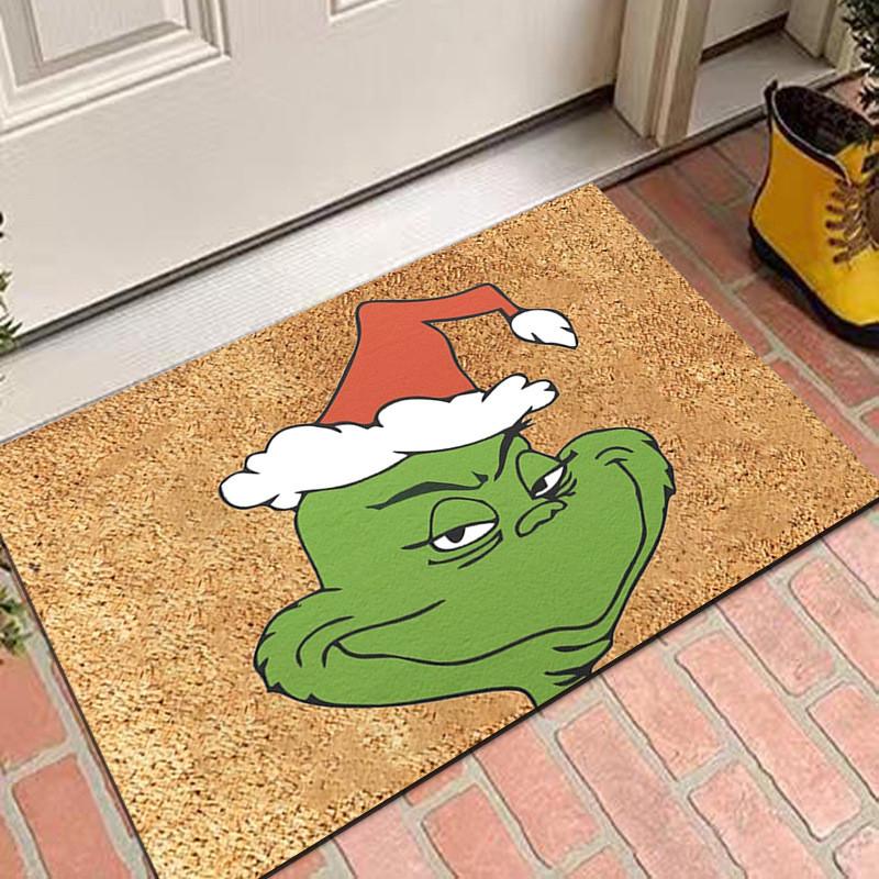 Рождественские украшения, дверной коврик в помещении и на открытом воздухе, легко чистится, устойчив к пятнам и выцветанию, декор для вечеринок