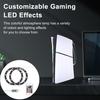 Светодиодная лента RGB для PS5 Slim Disc и Digital Edition, 8 цветов, 400 эффектов, DIY Гибкая игровая консоль, меняющая цвет, декоративная лампа, комплект колец