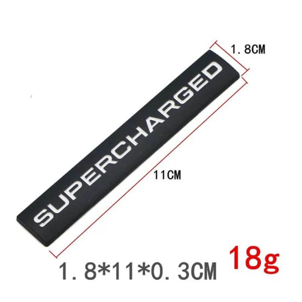 Supercharged Letter Car Sticker Emblem Auto Badge Decal