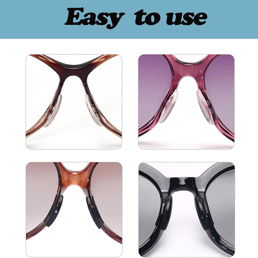 5 пар очков, носовые упоры, клейкие силиконовые носовые упоры, нескользящие прозрачные тонкие носоупоры для очков, очков для зрения, солнцезащитных очков