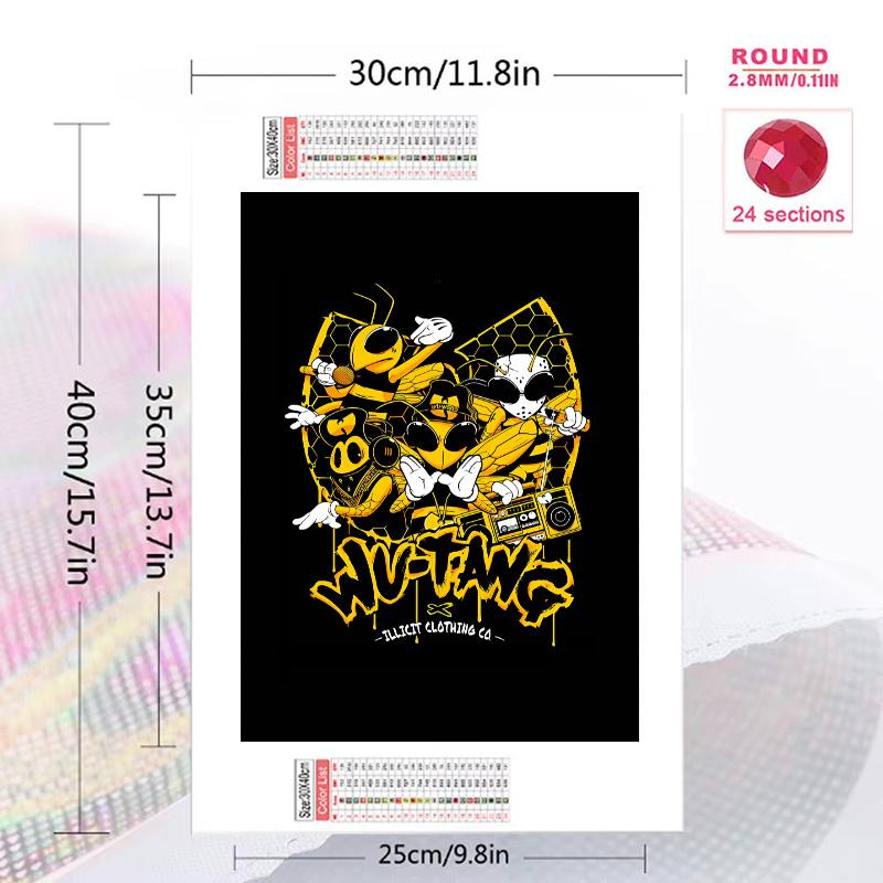 Wutang Clan 100% Round Full Drill 5D DIY Diamond Painting Embroidery Cross Stitch Rhinestone Decor