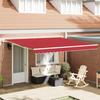 vidaXL Automatic Retractable Awning Red 400x300 Cm 3330689