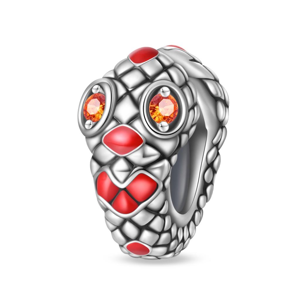 Драгоценные золотые бусины в виде свернувшейся змеи и подвеска-шарм из муранского стекла змеино-зеленого цвета, подходит для браслета, женское медное ожерелье, подарок