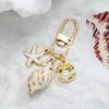 1PC Key Ring Bohemia Tassel Pendant Gold Color Starfish Conch Exquisite Pearl Shell Bag Ornaments Keyrings