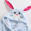 Kids Autumn Winter Bathrobe Baby Boy Girls Flannel Night Gown Cartoon Animal Pajamas Long Sleeve Hooded Childrens Sleepwear