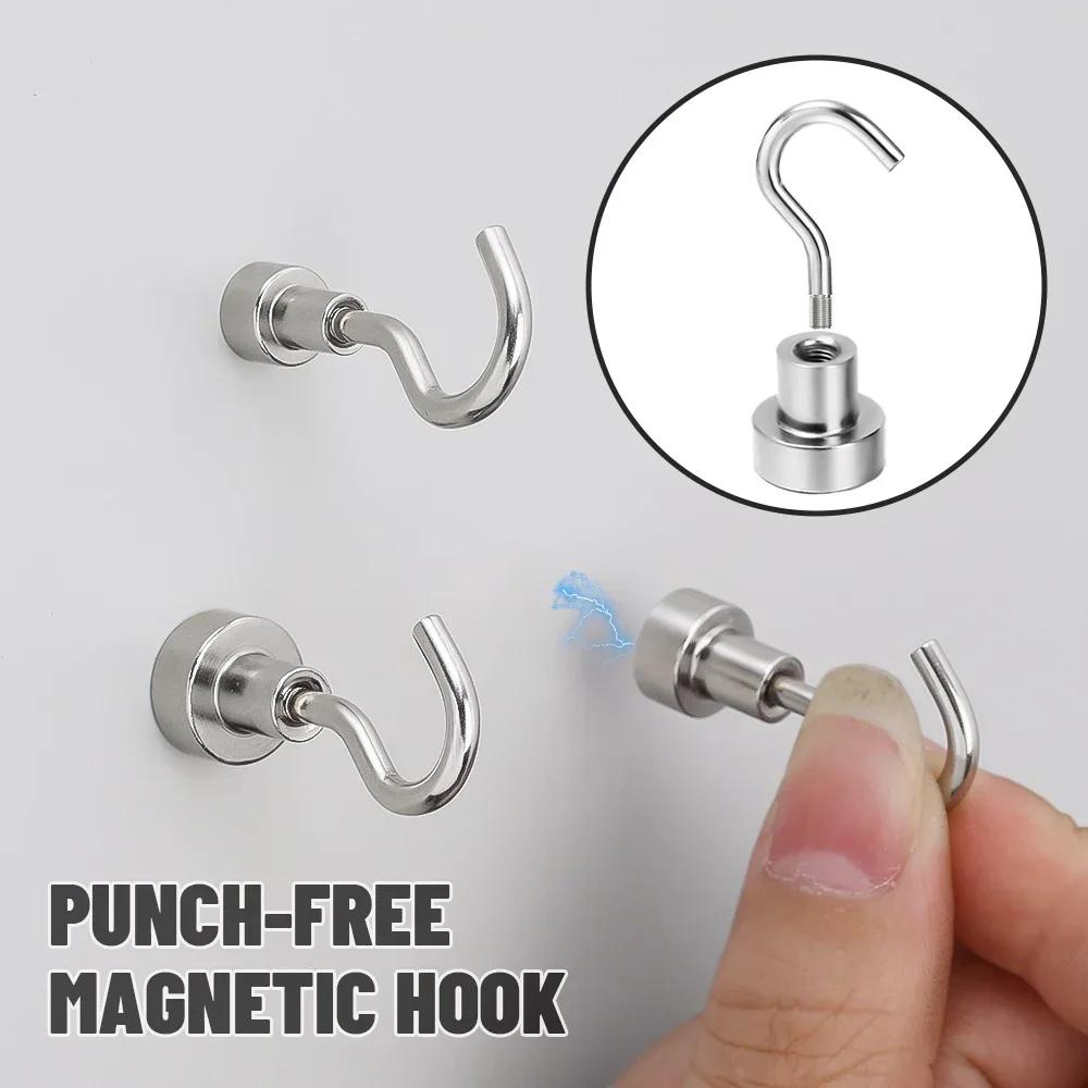 10/5/1 Item Magnet Magnetic Hook Up Metal Iman Strong Keys Hanger Home Kitchen Bathroom Accessories Storage Tidy Garden Hooks