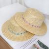 Straw Flat Topped Straw Hat for Women Summer Seaside Tourism Sun Protection and Sunshade Hat Straw Woven Sun Beach Hat