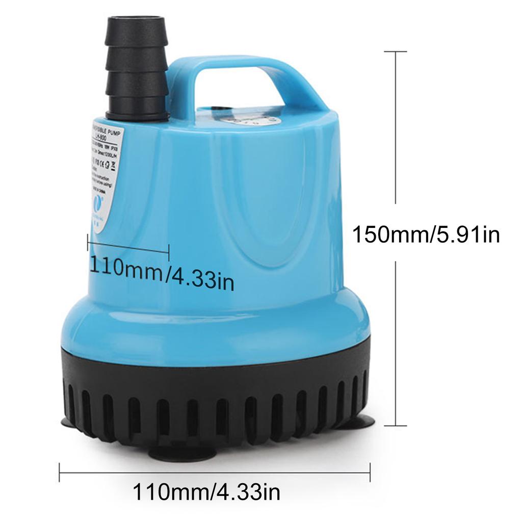 Submersible Water Pump with 2 Nozzles 60W Water Circulation Suction Pump Universal Water Pump for