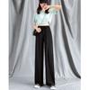 Women's Pants Ice Silk Wide-legged Pants Thin Section High Waist Loose Black Casual Dragging Pants