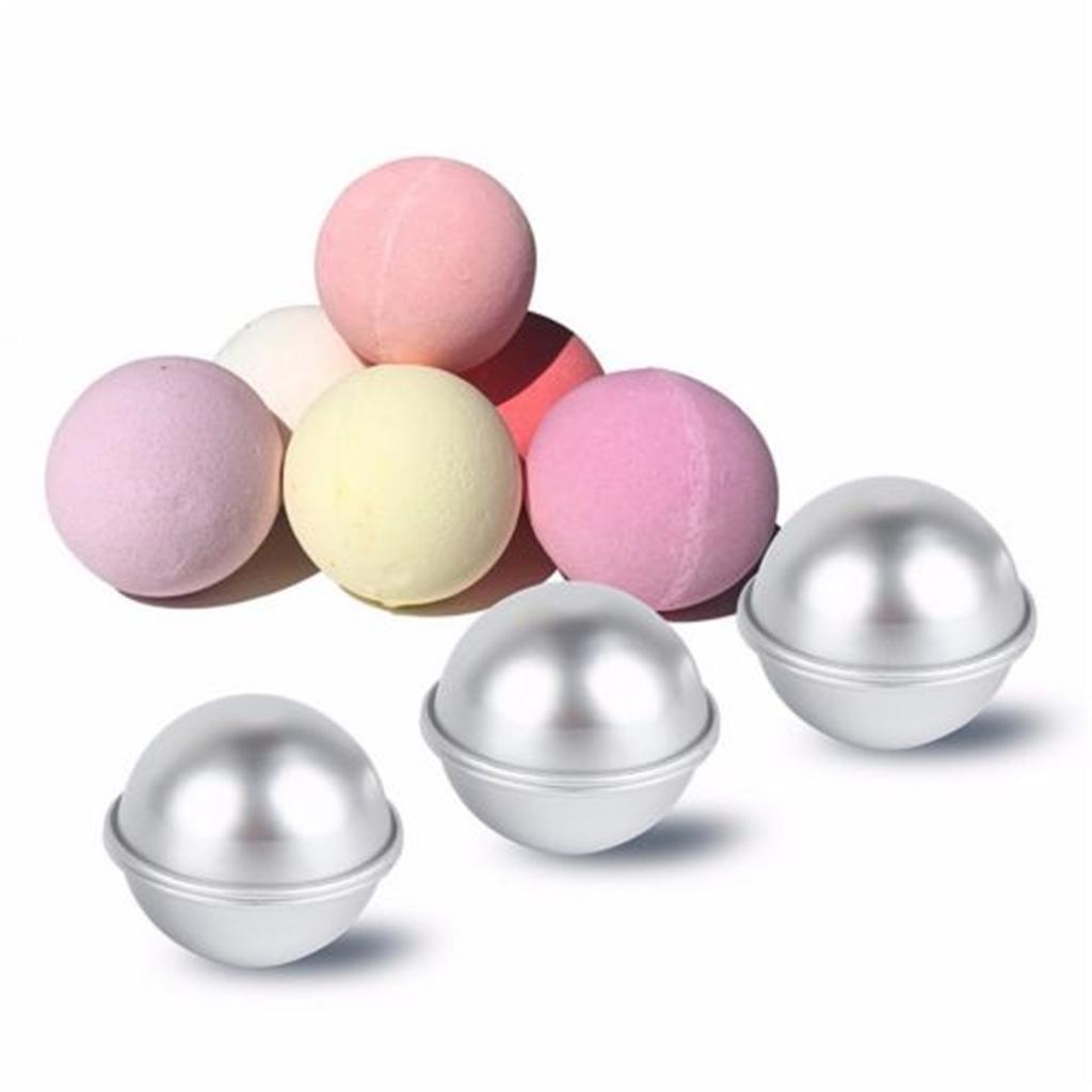 2Pcs Ball Aluminum Semicircle Sphere Bath Bomb Cake Pan Baking Mold Pastry Mould BAS KTY