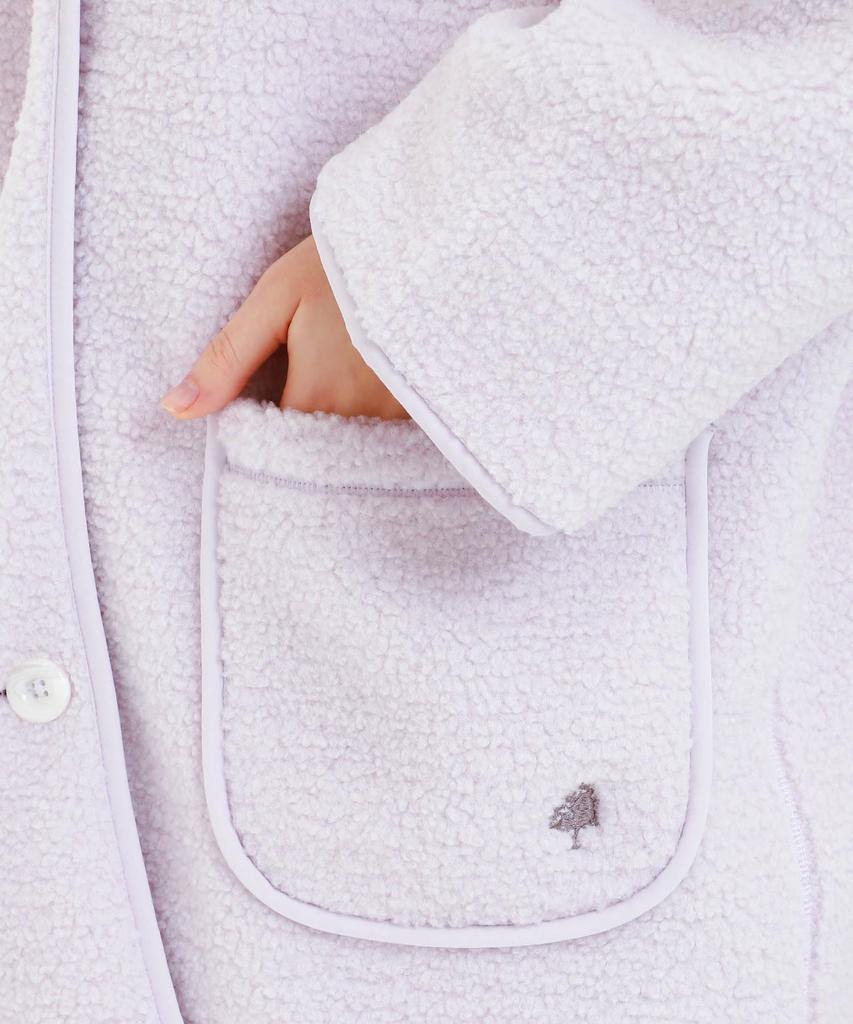 Nightgown Poodle Fleece Purple [Narue] Robe/Gown Women's