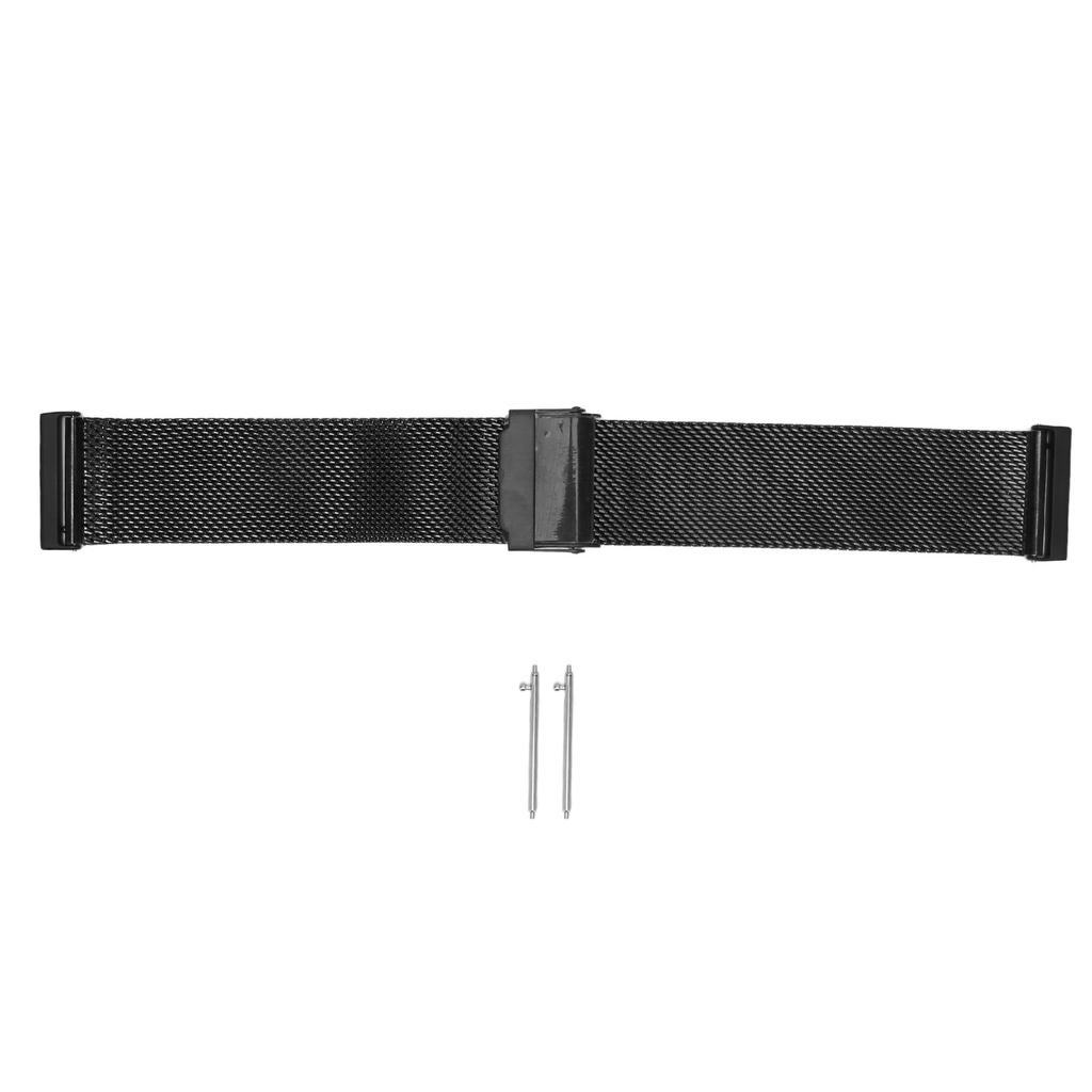 Watch Wristband 24mm Stainless Steel Mesh Adjustable Strap For Suunto Spartan HR 7 D5i Black