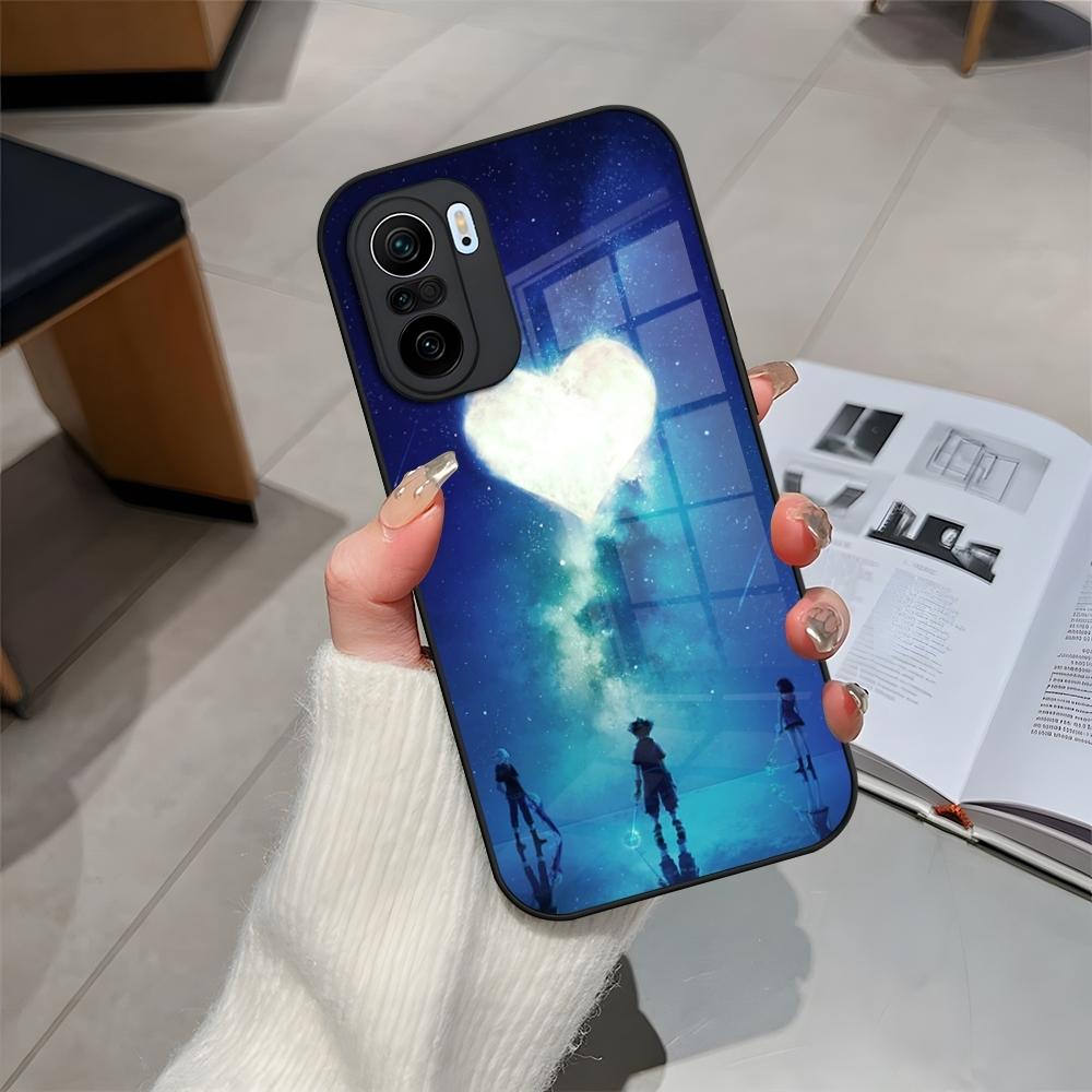 Kingdom Hearts Phone Case Glass For Xiaomi 15 14 12 Lite 13 Pro 11t Lite POCO M5 X6 M6 X5 X3 NFC F5 F6 Pro Cover
