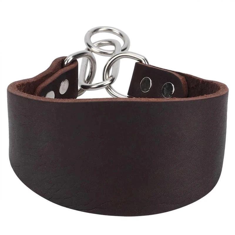 Кожаный ошейник для домашних животных, ожерелье для маленьких собак, прочный, портативный, широкий, ошейники для домашних животных для борзой уиппета