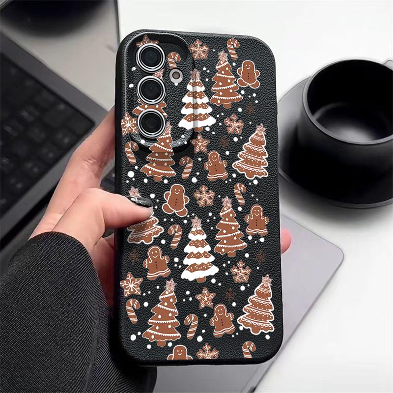 Мини-чехол с рождественской елкой для Samsung Galaxy S25 S24 S22 Ultra S23 FE A17 A56 A36 A26 A55 A16 A15 A25 A54 5G Мягкий чехол для телефона из ТПУ