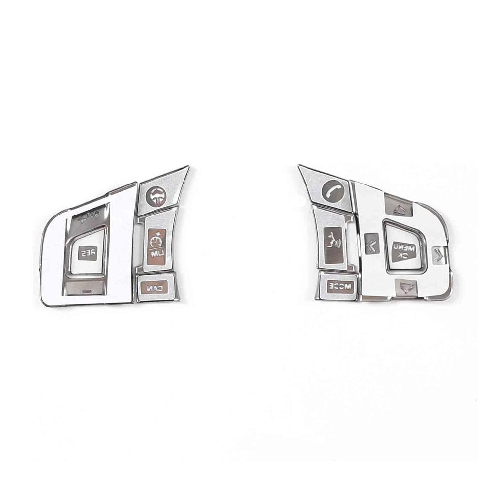 Black Aluminum Steering Wheel Control Button Trim For Jaguar XE XF F-Pace F-Type