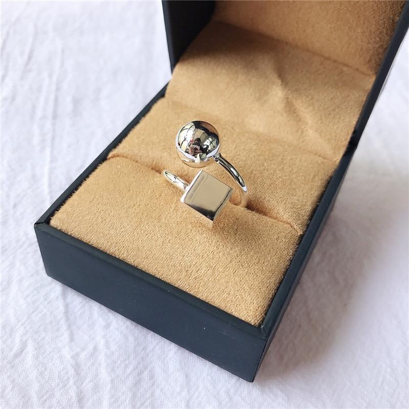 Элегантное кольцо из стерлингового серебра 925 пробы Стильный геометрический дизайн Идеально для женщин