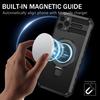 For iPhone 11 Pro Case Magnetic PC+TPU Phone Cover with Ring Kickstand