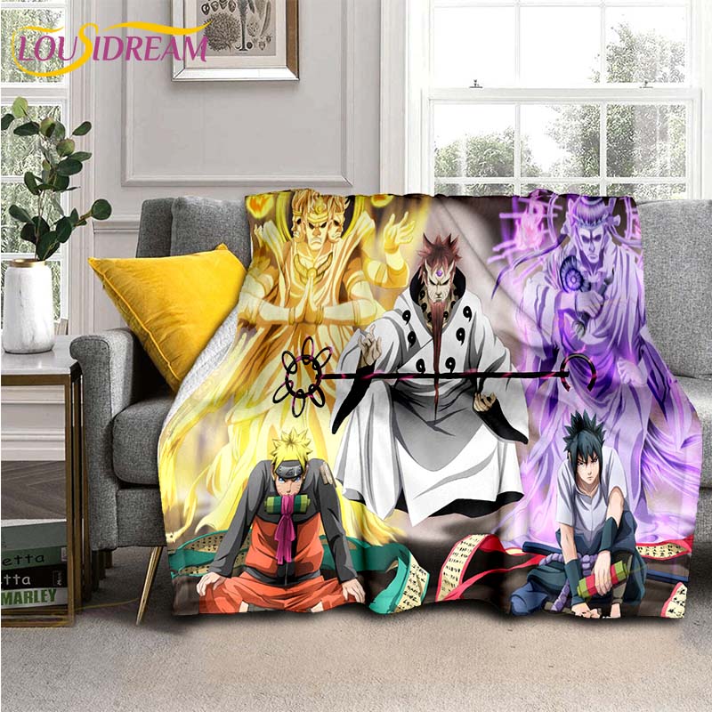 Одеяло с рисунком аниме «Наруто», пододеяльник для дивана, дорожное постельное белье, фланелевое одеяло, покрывало