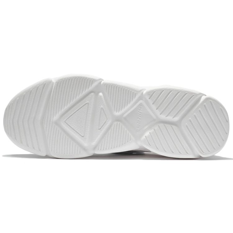 Li-Ning Удобные амортизирующие нескользящие износостойкие низкие повседневные туфли мужские кроссовки серо-белые AGLS053-2